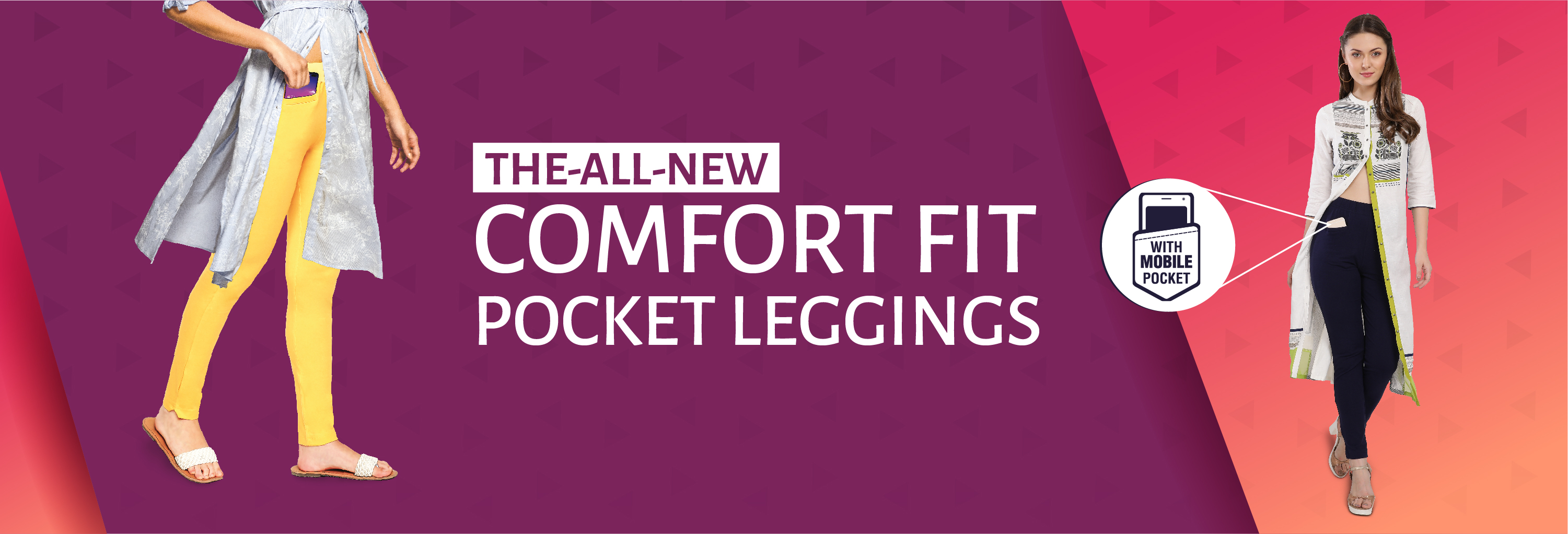 Comfort Fit Pocket Leggings - LEGGINGS