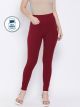 Softline 1021 Comfort Fit Pocket Leggings Dark Maroon Pack Of 1